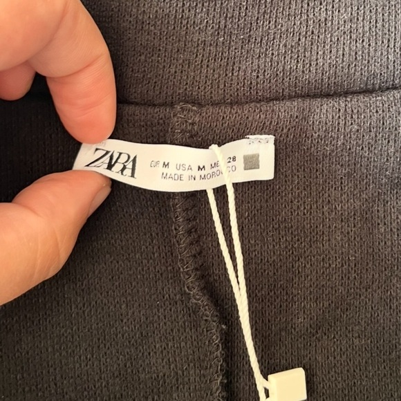 NWT ZARA Off-Shoulder Black Knit Midi Dress M - Picture 7 of 9